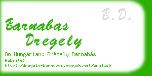 barnabas dregely business card